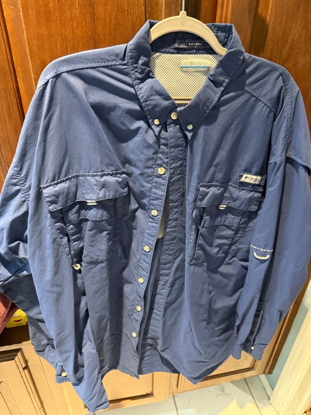 Columbia Men’s Navy Lightweight Long-Sleeve Shirt 3x